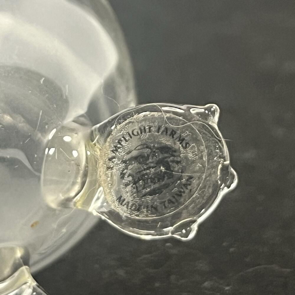 clear penguin oil lamp as is no center glass or wick propragataion vase - Picture 4 of 7